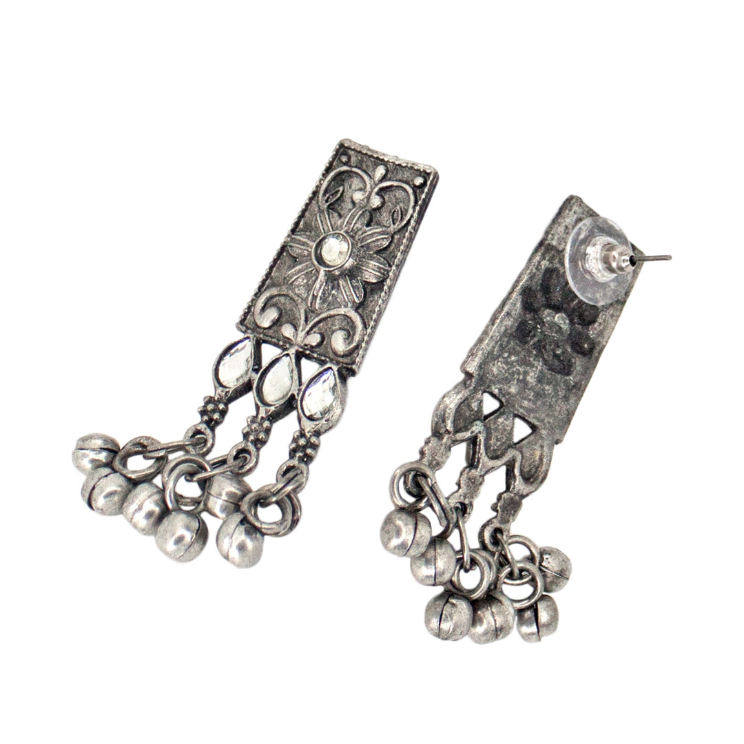 Abhinn Black Polished Floral Design Choker Set For Women