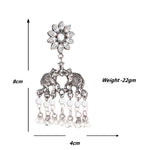 Load image into Gallery viewer, Abhinn Silver Oxidised Elephant And Floral Design White Choker Set For Women
