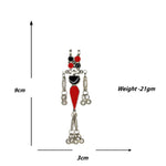 Load image into Gallery viewer, Silver Oxidised Red-Black Meenakari Necklace Set for Women
