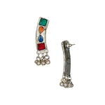 Load image into Gallery viewer, Abhinn Silver Oxidised Necklace Set Multi Color Meenakari For Women
