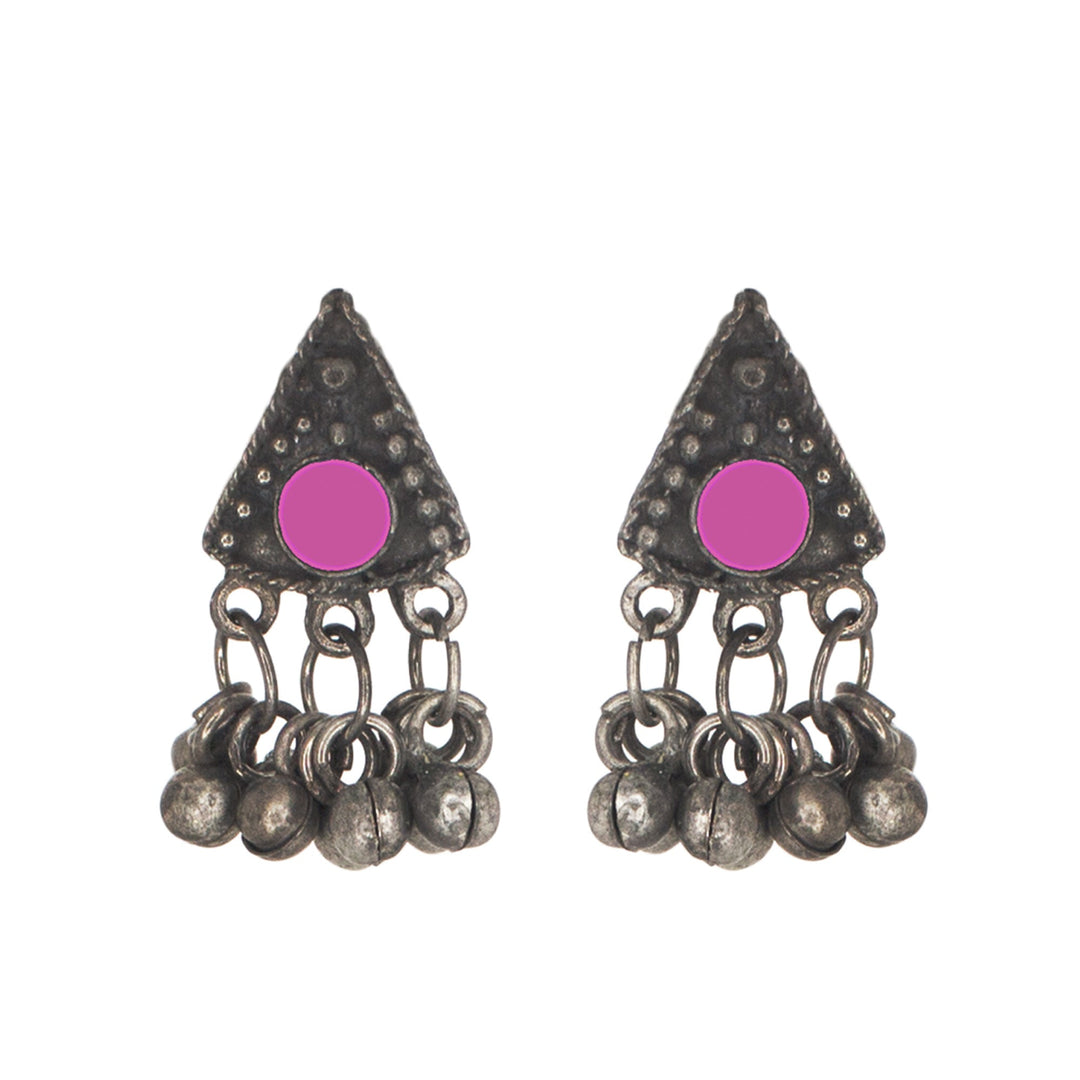 Abhinn Afghani Silver Oxidised Tribal Multi Color Choker Set For Women