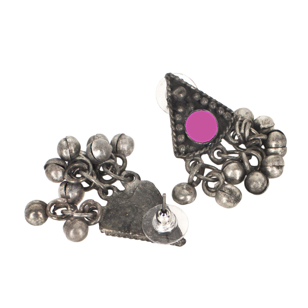 Abhinn Afghani Silver Oxidised Tribal Multi Color Choker Set For Women