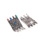 Load image into Gallery viewer, Abhinn Silver Oxidised Floral Design Multi Colour Necklace Set For Women
