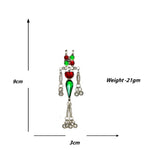 Load image into Gallery viewer, Abhinn Silver Oxidised Pink-Green Meenakari Necklace Set for Women
