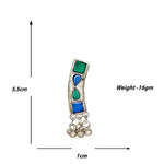 Load image into Gallery viewer, Abhinn Silver Oxidised Necklace Set Blue Green Meenakari For Women
