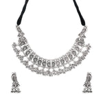 Load image into Gallery viewer, Abhinn Silver Oxidised Unique Parrot Design Necklace Set For Women
