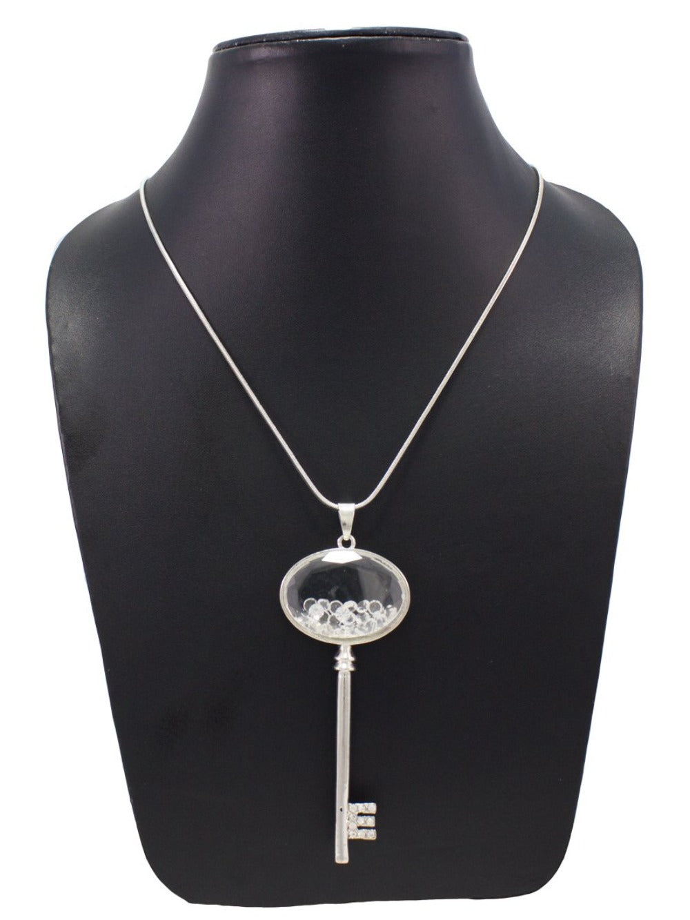 Stylish Statement Key Pendant with Glass crystal stone
