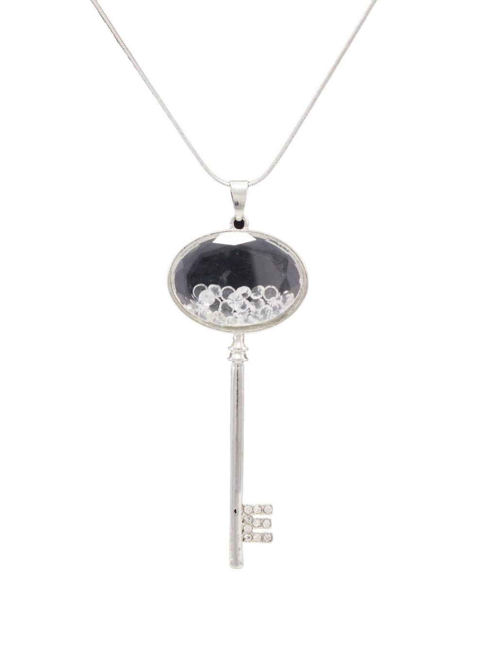 Stylish Statement Key Pendant with Glass crystal stone