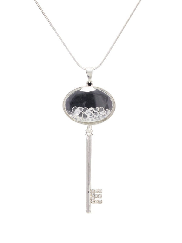 Stylish Statement Key Pendant with Glass crystal stone