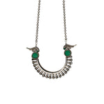 Load image into Gallery viewer, Abhinn Silver Replica Tribal Parrot Design Pendant With CZ Stones For Women
