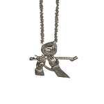 Load image into Gallery viewer, Abhinn Silver Oxidised Ethnic Krishna Flute Design Pendant For Women
