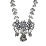 Load image into Gallery viewer, Abhinn Silver Oxidised Peacock And Floral Design Necklace For Women

