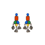 Load image into Gallery viewer, Abhinn Silver Oxidised Tribal Design Multi Colour Pendant Set For Women
