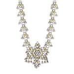 Load image into Gallery viewer, Abhinn Silver Oxidised Floral Design Dual-tone Mirror Pendant Set For Women
