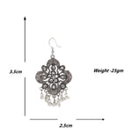 Load image into Gallery viewer, Abhinn Silver Oxidised Ethnic Floral Design Pendant Set For Women
