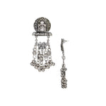 Load image into Gallery viewer, Abhinn Silver Oxidised Taj Mahal Pendant Set With Hanging Silver Beads For Women
