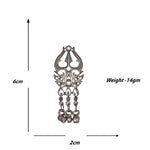 Load image into Gallery viewer, Abhinn Silver Oxidised Trishul Design With White CZ Stones Pendant Set For Women
