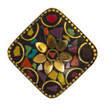 Load image into Gallery viewer, Abhinn Handcrafted Tibetan Golden Multi Square Floral Adjustable Rings For Women
