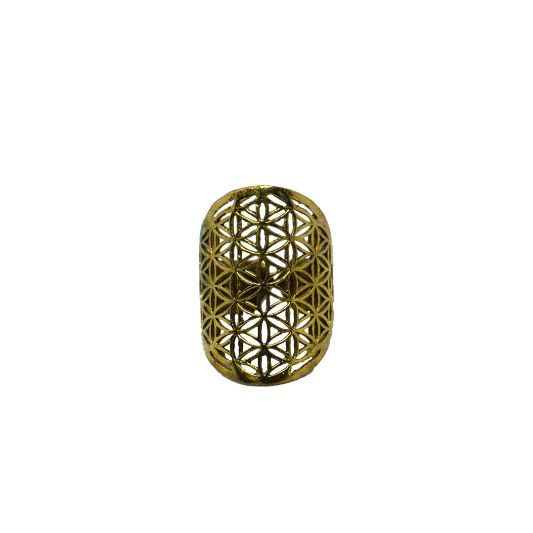  Abhinn Antique Golden Oxidised Net Design Ring For Women