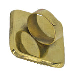Load image into Gallery viewer, Abhinn Handcrafted Designer Tibetan Gold Plated Blue Square Floral Adjustable Rings For Women
