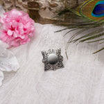 Load image into Gallery viewer, Abhinn Silver Oxidised Unique Temple Design Ring With Mirror For Women
