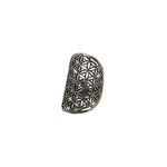 Load image into Gallery viewer, Antique Silver Oxidised Net Design Ring For Women
