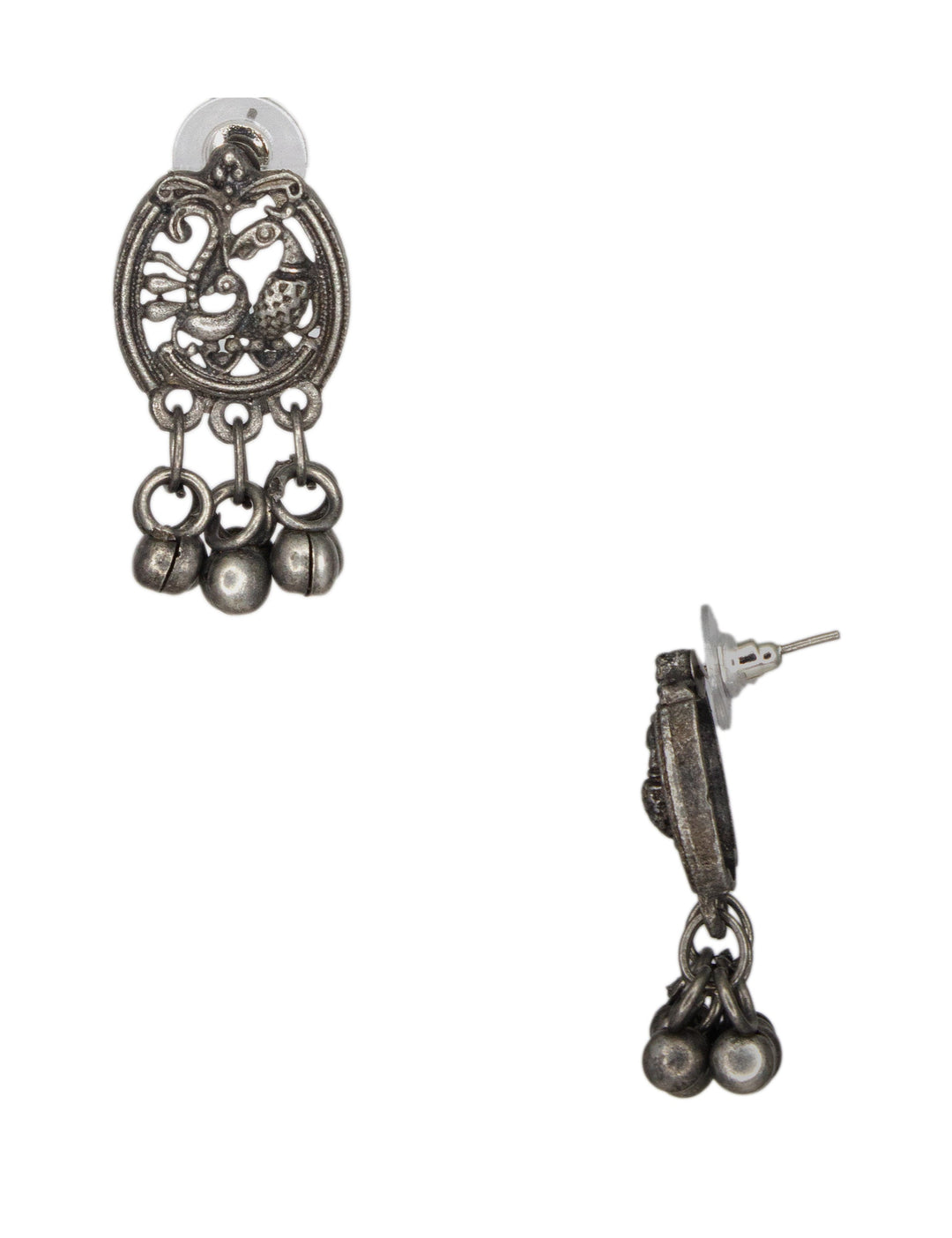 Black Oxidised Silver Goddess Lakshmi Hasli Necklace Sets for Women