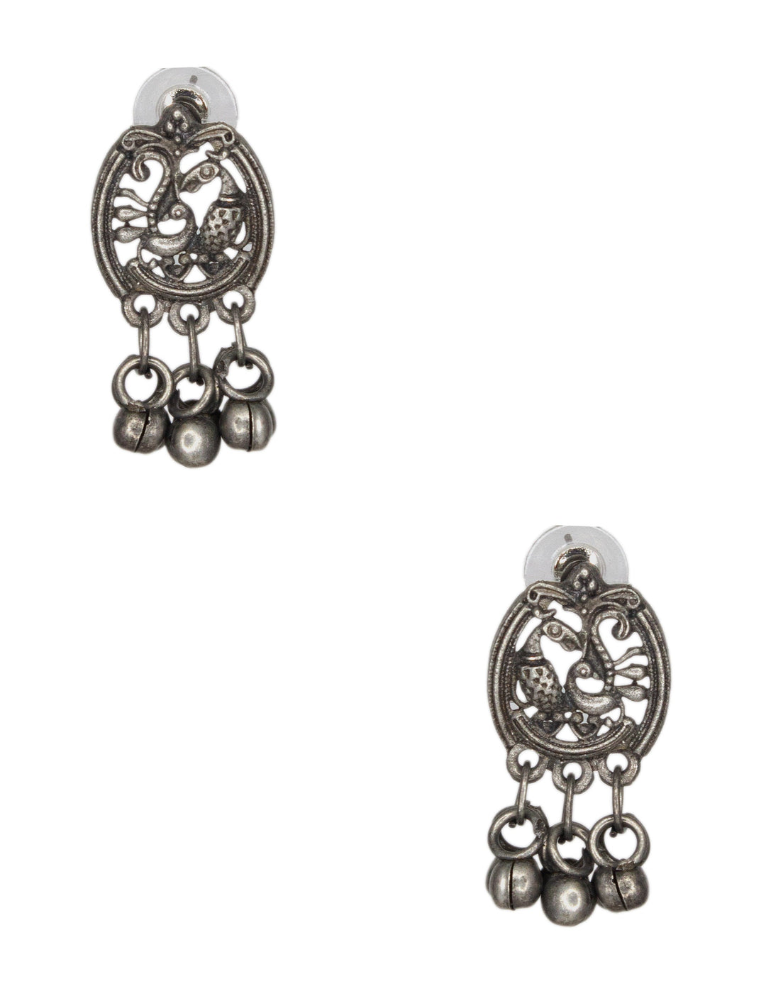 Black Oxidised Silver Goddess Lakshmi Hasli Necklace Sets for Women