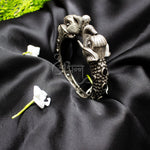 Load image into Gallery viewer, Abhinn Silver Replica Bracelet Elephant Design Black CZ Stones For Girls
