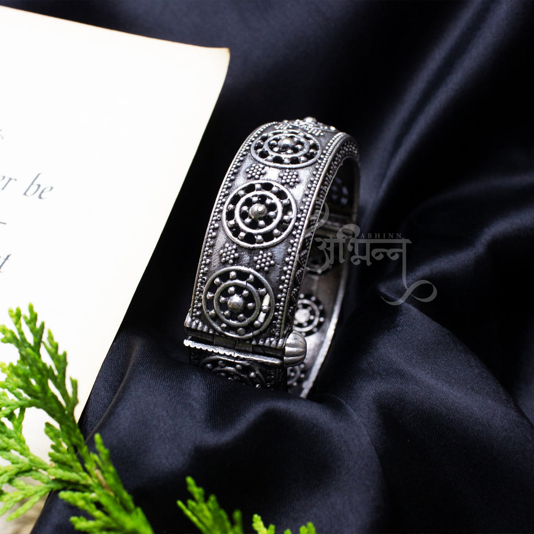 Silver Replica Traditional Broad Design Bangles  for Women