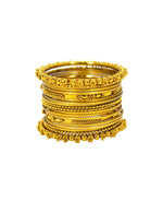 Load image into Gallery viewer, Beautiful Designer Golden Plated Pearl Bangles Set (Set of 20)
