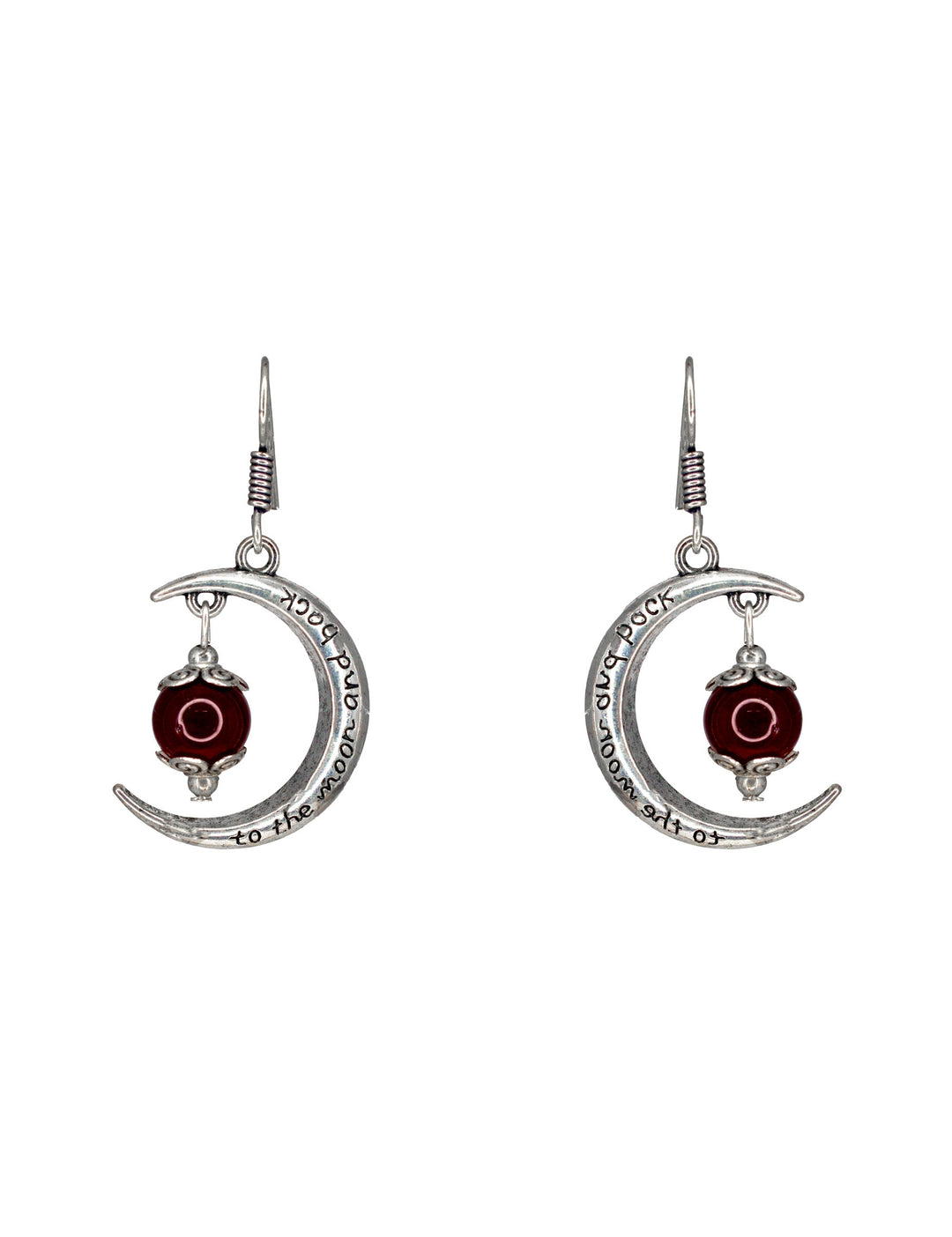 Abhinn Unique Silver Moon Shaped Brown Dangler Earrings For Women