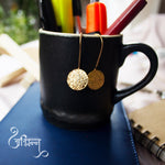 Load image into Gallery viewer, Abhinn Beautiful Hammered Rose-gold Cirlce Drop Earrings For Women
